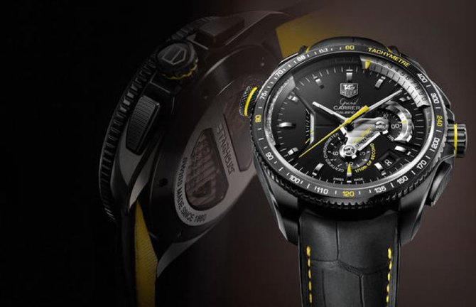 Tag Heuer CAV5186.FC6304 Grand Carrera Calibre 36 RS Caliper Automatic Chronograph 43  - фото 2