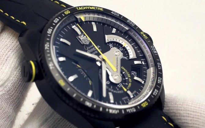 Tag Heuer CAV5186.FC6304 Grand Carrera Calibre 36 RS Caliper Automatic Chronograph 43  - фото 3