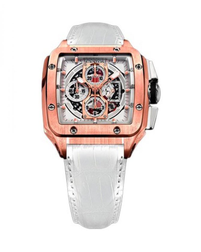 Cvstos Evosquare 50 Chrono RG White Croco Evosquare Evosquare 50 Chrono RG White Croco
