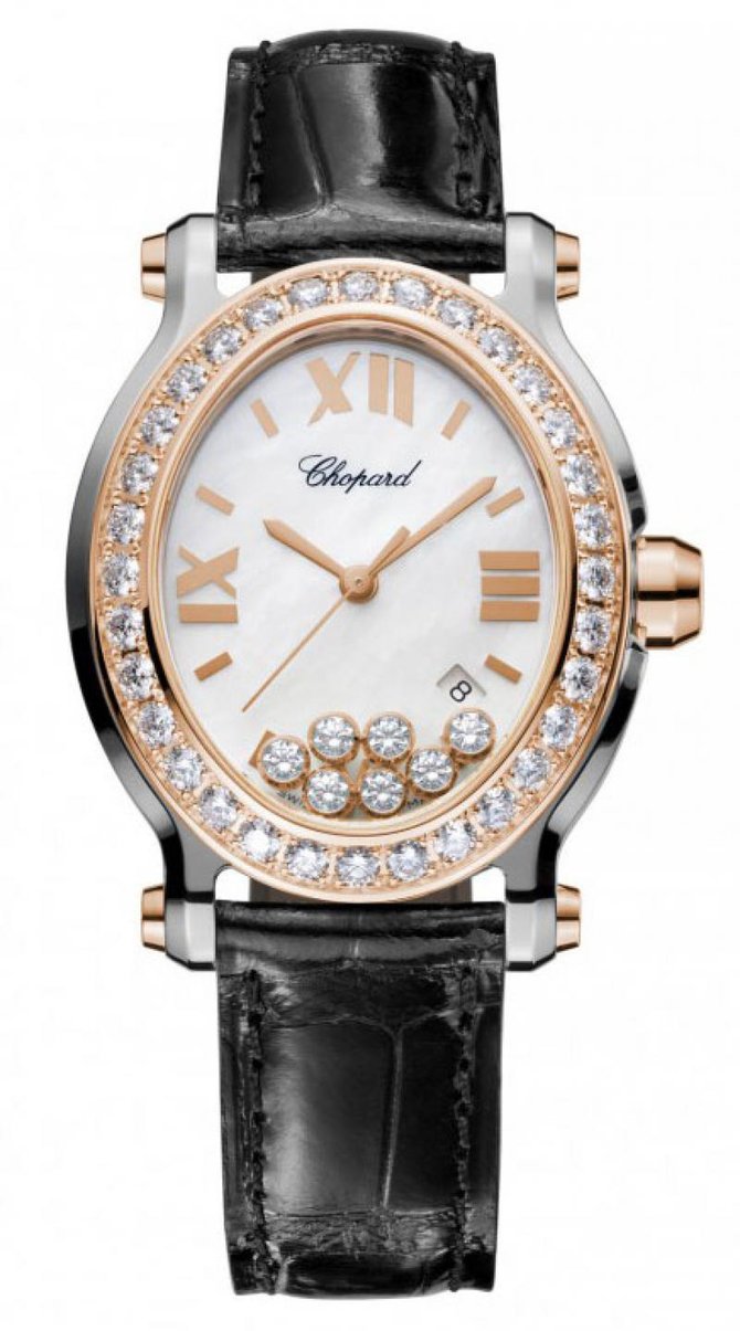 Chopard 278546-6002 Happy Sport Oval 7 Diamonds