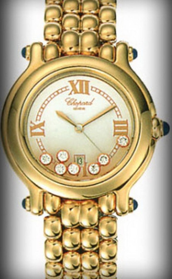 Chopard 276137-0013 Happy Sport Round 32mm 5 Diamonds 
