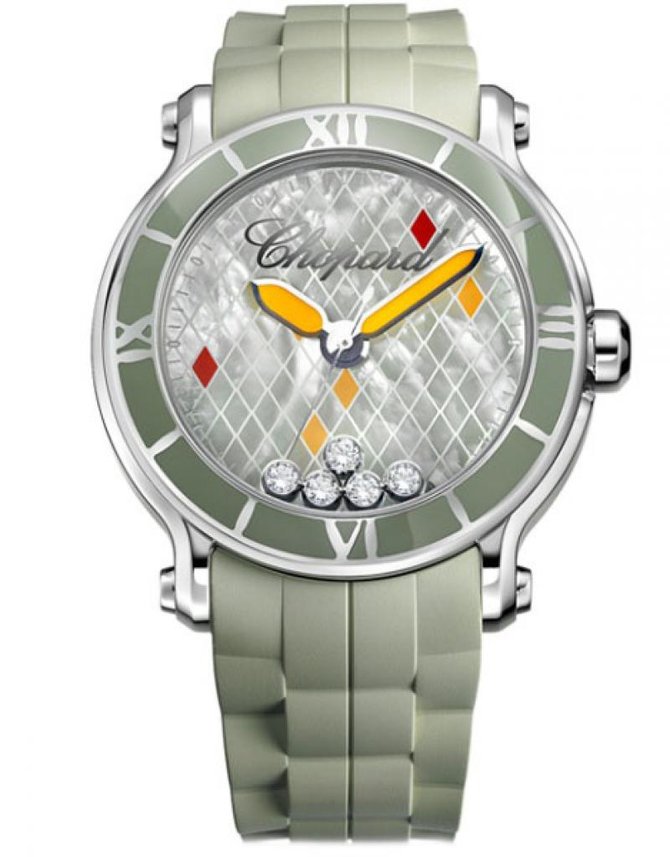 Chopard 288524 - 3003 Happy Sport Round XL 5 Diamonds 