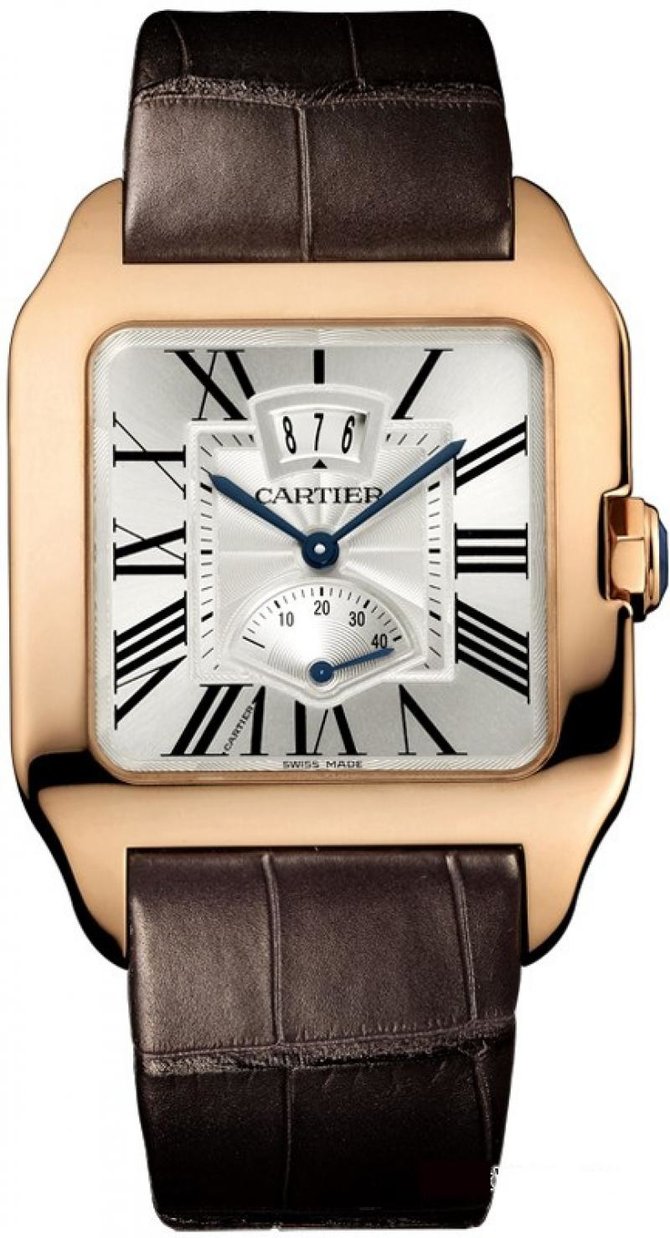 Cartier W2020067 Santos De Cartier Dumont Calendar Aperture