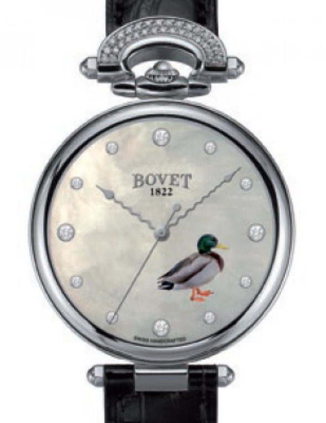 Bovet H32WA079-SD2-LT02 Chateau De Motiers White Gold Miniature Painting Duck