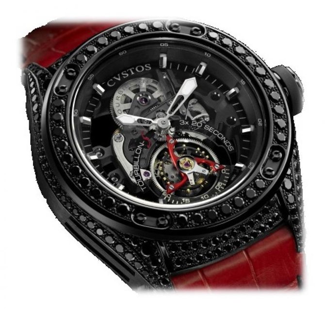 Cvstos R50 TS Titanium PVD Black Diamonds Challenge R CVS 2600C Hand Wound Tourbillon - фото 1