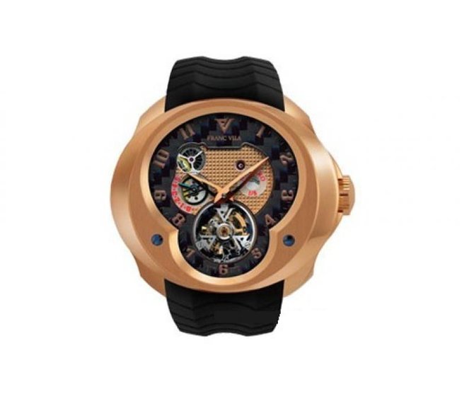 Franc Vila FVa №1 Caoutchouc Black Montre Contemporaine Grande Complication Tourbillon Planetaire Red Gold