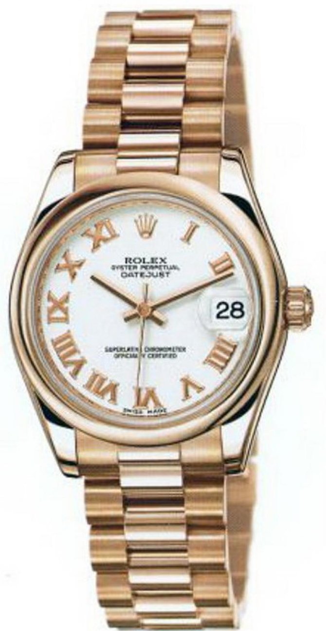Rolex 178245 white Datejust Ladies Everose Gold - фото 1
