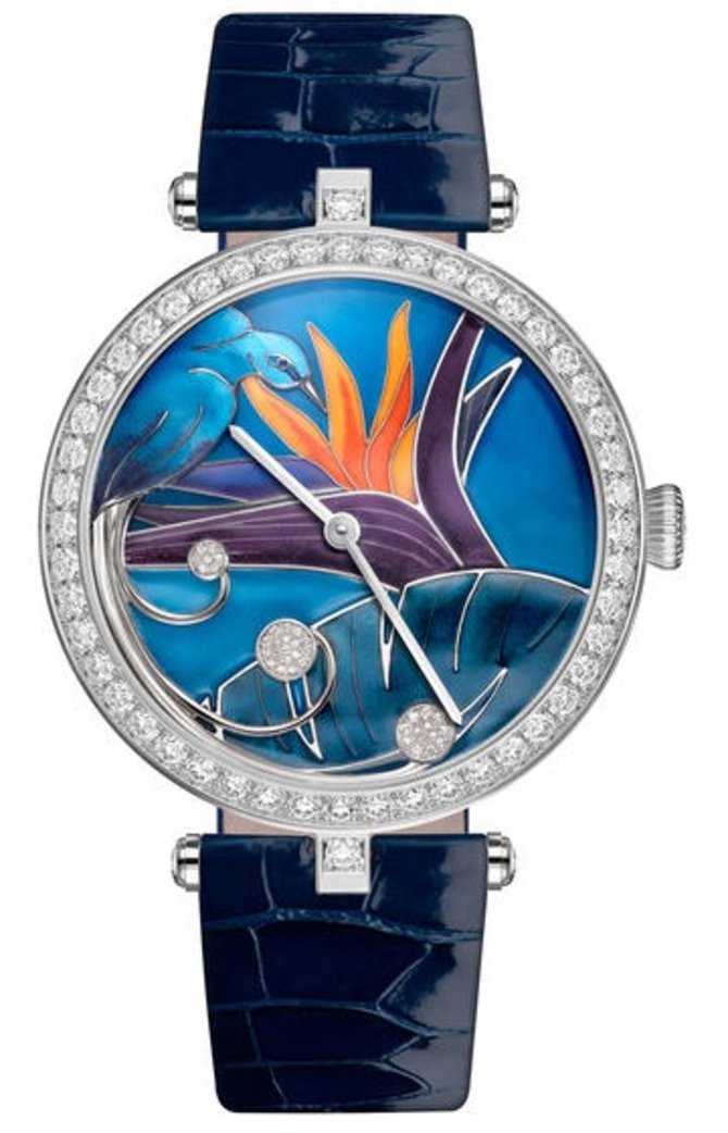 Van Cleef & Arpels Lady Arpels Jour Nuit Oiseaux De Paradis Womens watches White Gold Diamond Set