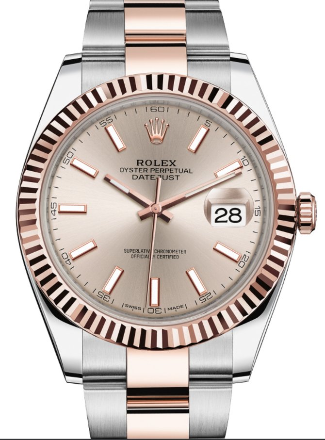 Rolex 126331 Sundust Oyster Bracelet Datejust Rolesor Everose New 2016