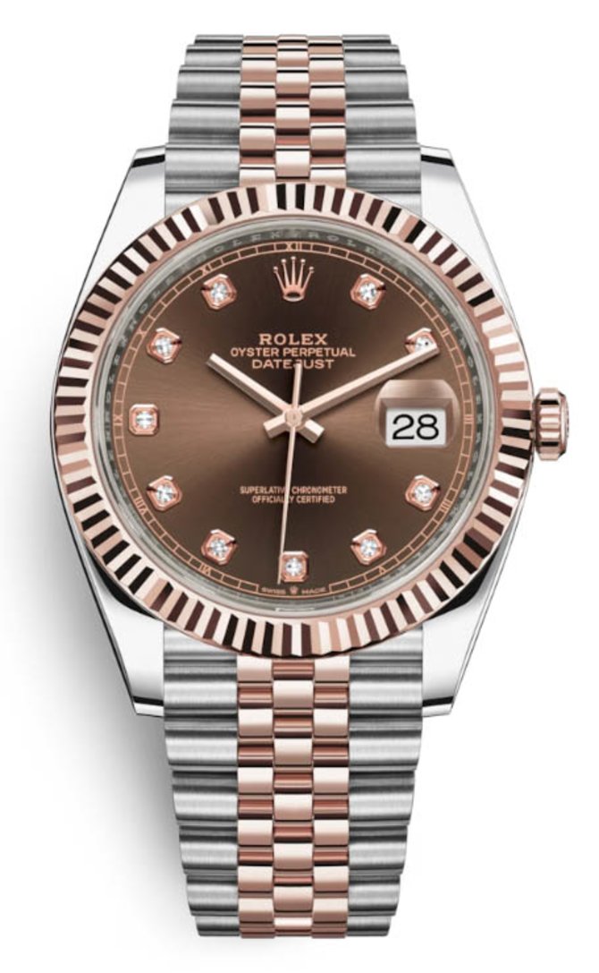 Rolex 126331 Chocolate set with diamonds Jubilee Bracele Datejust 41 mm - фото 1