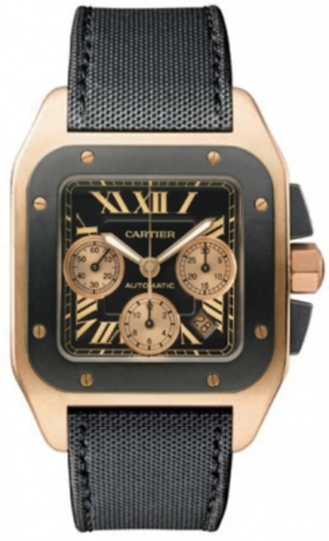 Cartier W2020003 Santos De Cartier 100 Chronograph