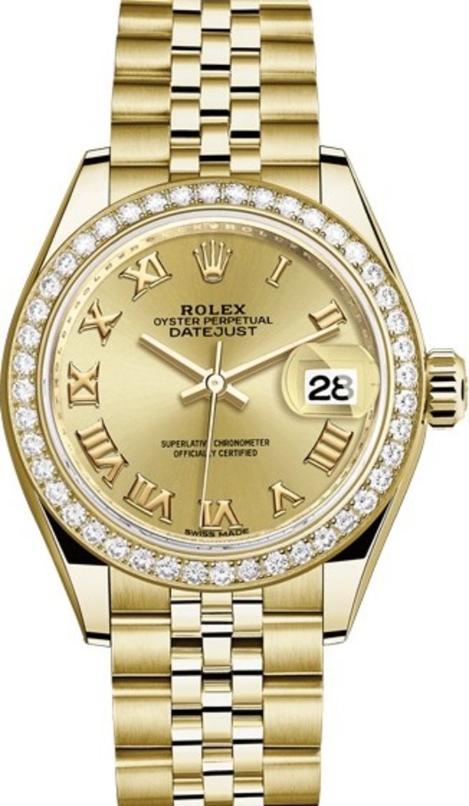 Rolex 279138rbr-0022 Datejust Ladies 28 mm Yelow Gold  - фото 1