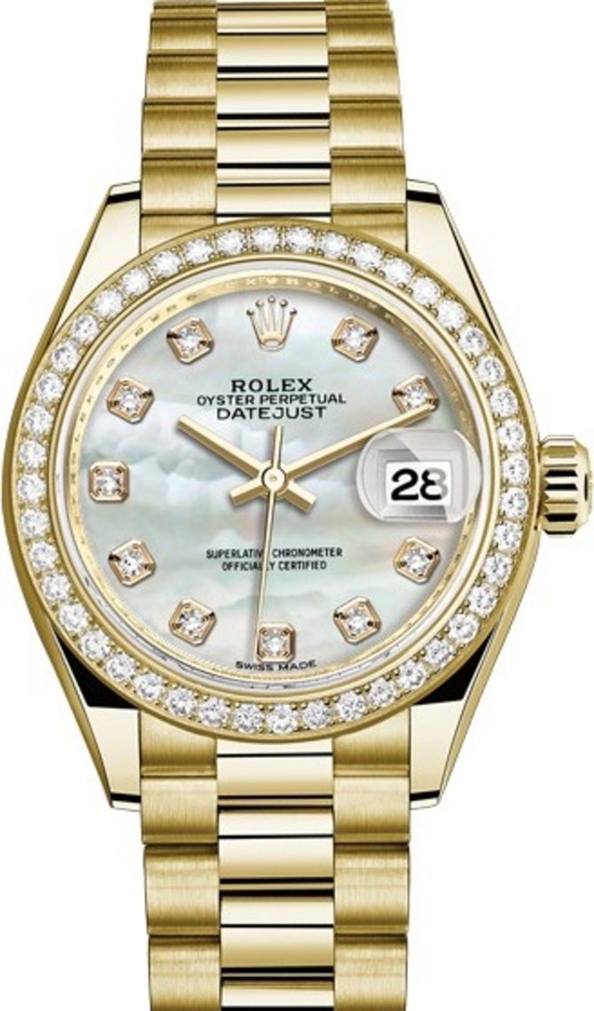 Rolex 279138rbr-0015 Datejust Ladies 28 mm Yelow Gold  - фото 1
