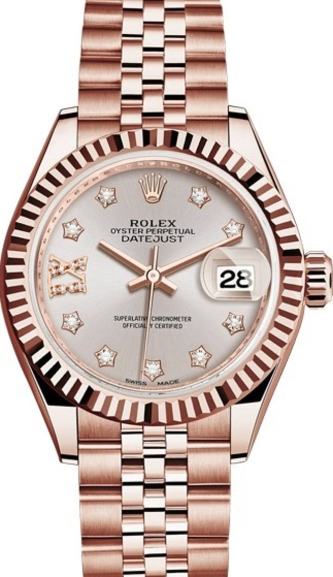 Rolex 279175-0006 Datejust Ladies 28 mm Everose Gold  - фото 1