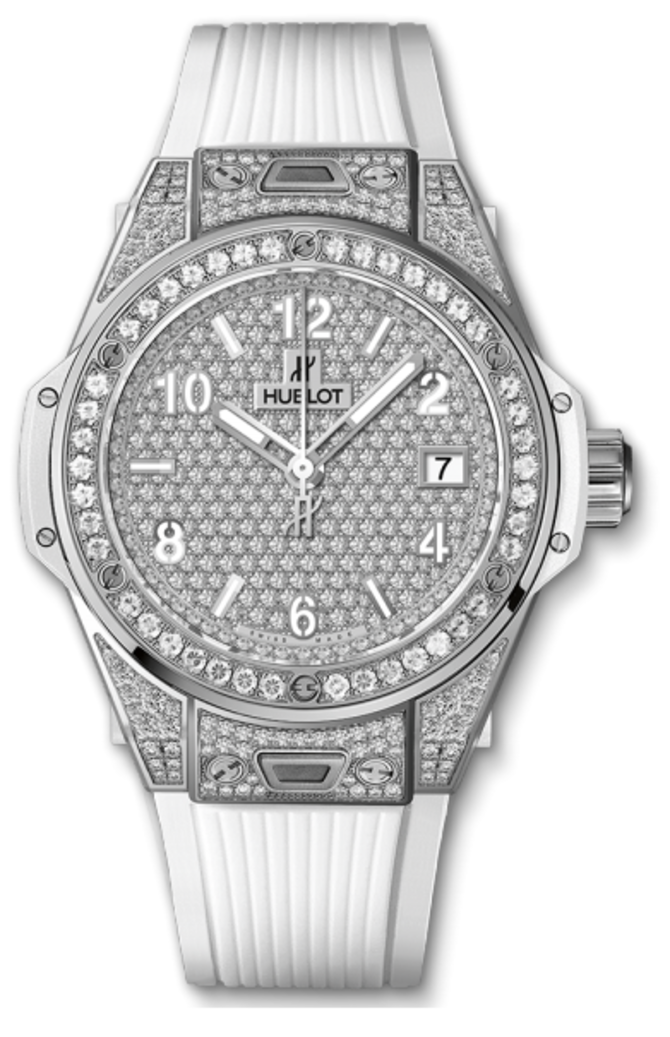 Hublot 465.SE.9010.RW.1604 Big Bang One Click 39 mm One Click Steel White Full Pavé