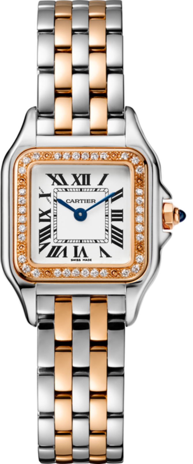 Cartier W3PN0006 Panthere Secrete De Cartier Pink Gold And Steel Diamonds Small