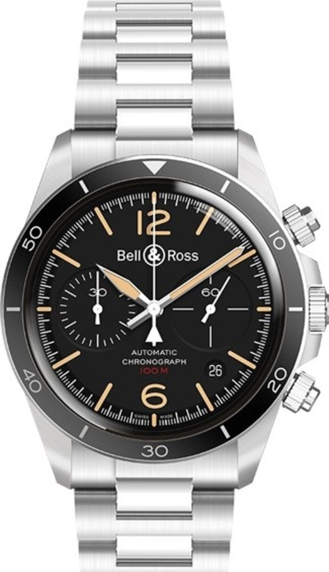 Bell & Ross BRV294-HER-ST/SST Vintage BR V2-94 Steel Heritage