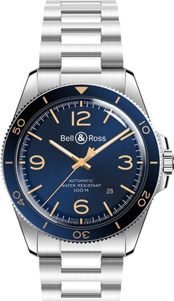 Bell & Ross BRV292-BU-G-ST/SST Vintage BR V2-92 Aeronavale