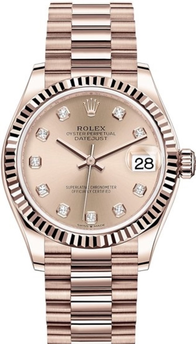 Rolex 278275-0031 Datejust 31mm Everose Gold