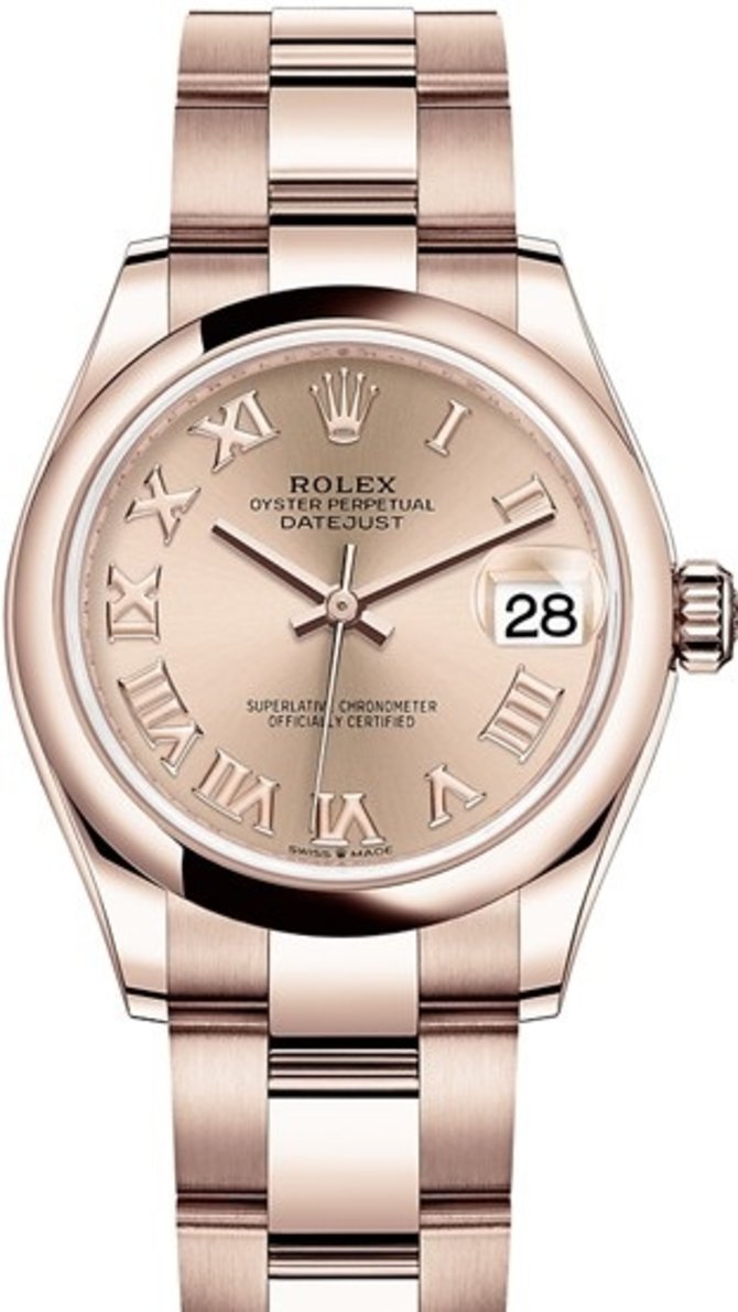 Rolex 278245-0033 Datejust 31 mm Everose Gold