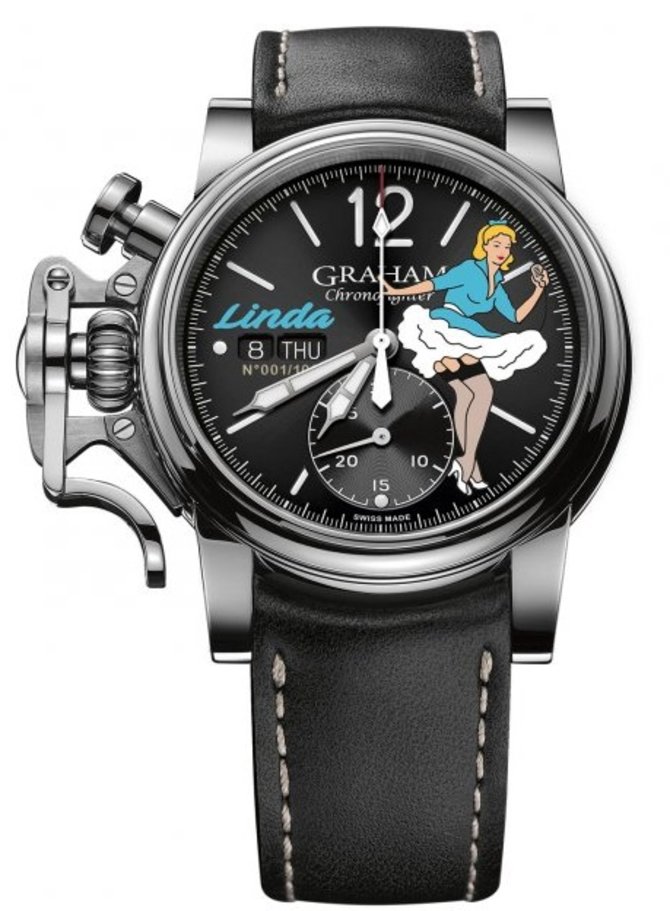 Graham 2CVAS.B27A Chronofighter Vintage Nose Art Ltd Linda