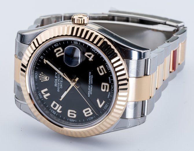 Rolex 116333 black Datejust Steel and Yellow Gold - фото 11