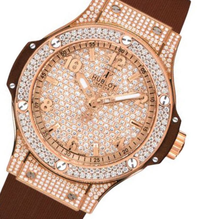 Hublot 341.PC.9010.RC.1704 Big Bang 41mm Red Gold Cappuccino Diamonds - фото 3